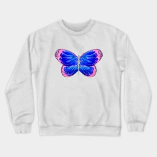 Blue and Pink Butterfly Crewneck Sweatshirt